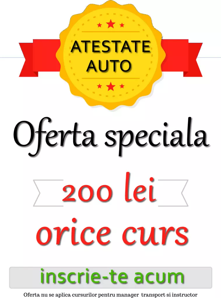 Oferta speciala la toate atestatele auto!